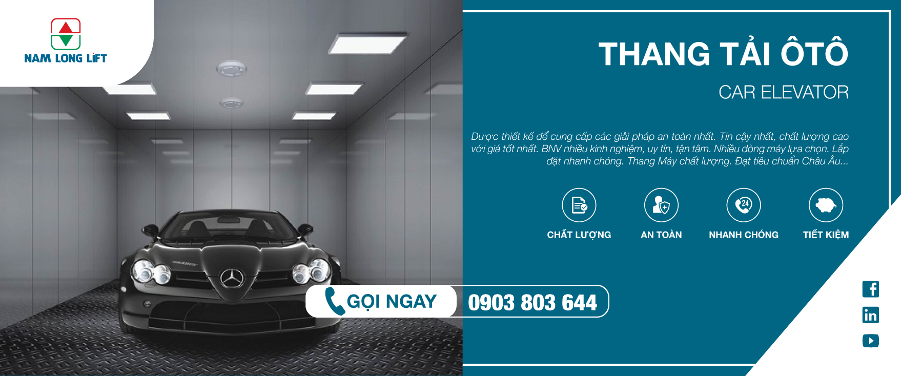 Thang máy tải ô tô chất lượng giá tốt nhất thị trường